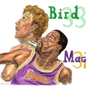Larry Bird and Majic Johnson