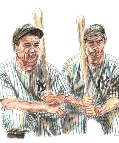 Joe Dimaggio and Lou Gehrig NY Yankees